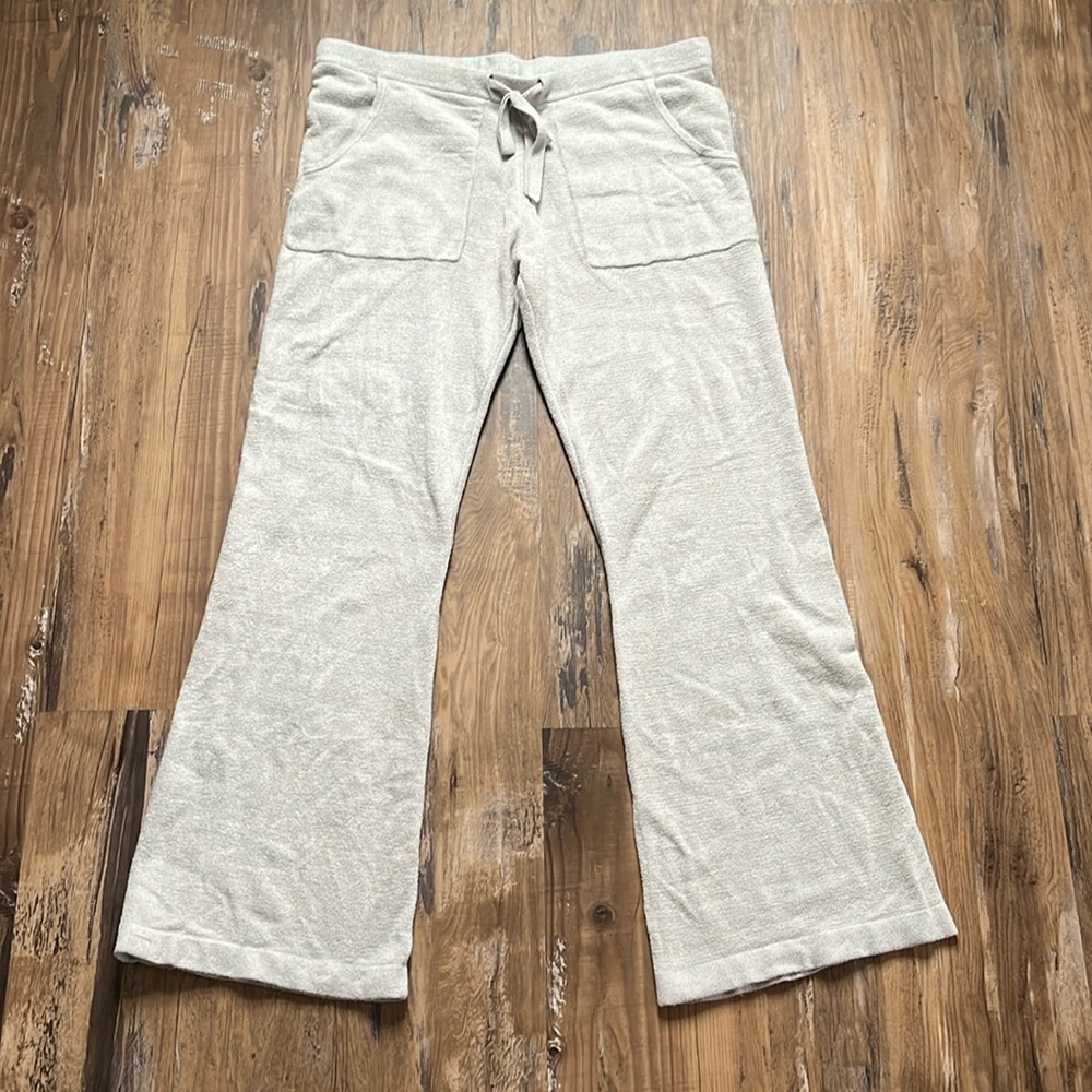 Barefoot Dreams Cream Wide-Leg Pants